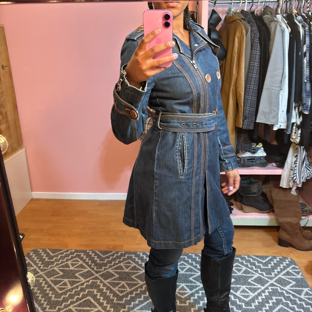 Kenneth Cole denim trench coat